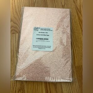 Rose Gold Glitter Card Stock Paper 36 Pack